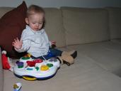 Emil with his present