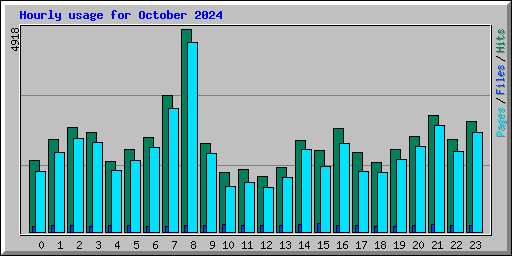 Hourly usage for October 2024