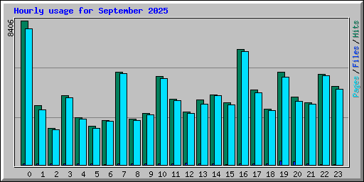Hourly usage for September 2025